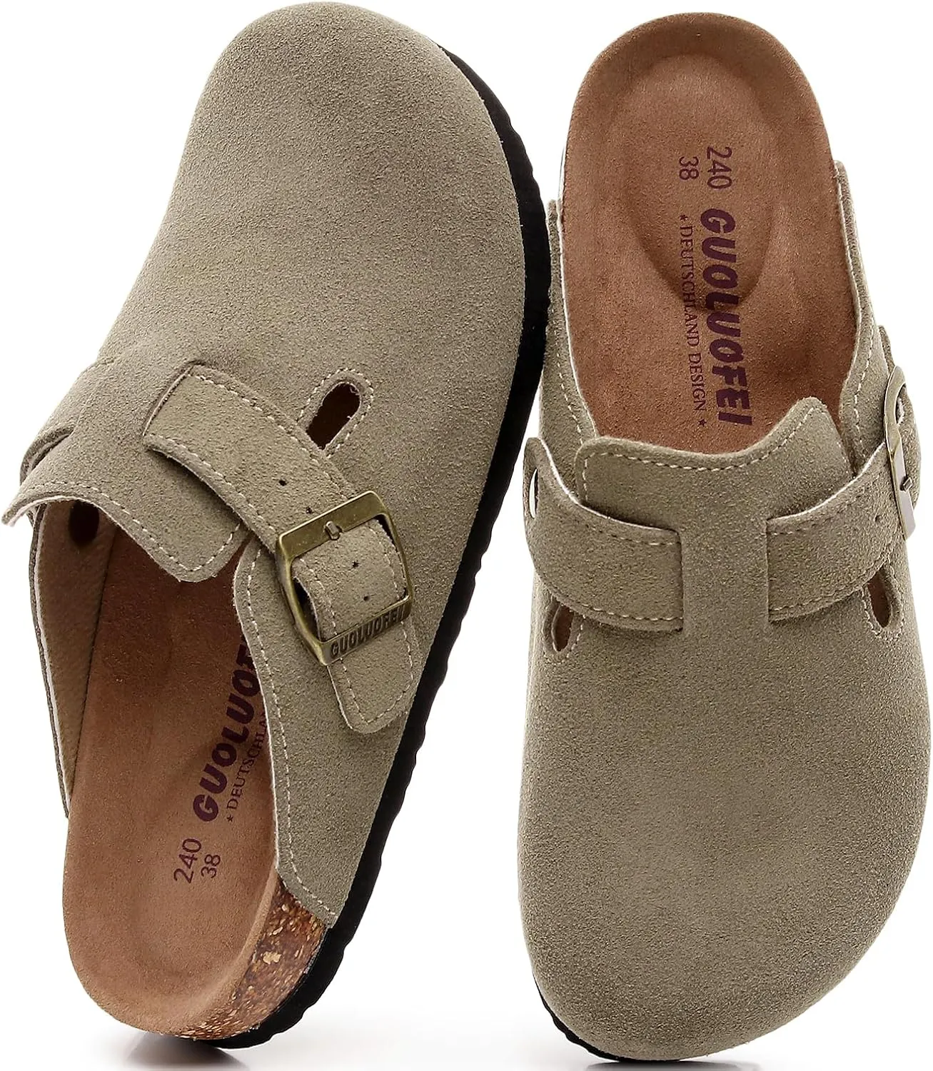 Clogs For Women, Womens Clogs And Mules House Slipers With Arch Support And Adjustable Buckle