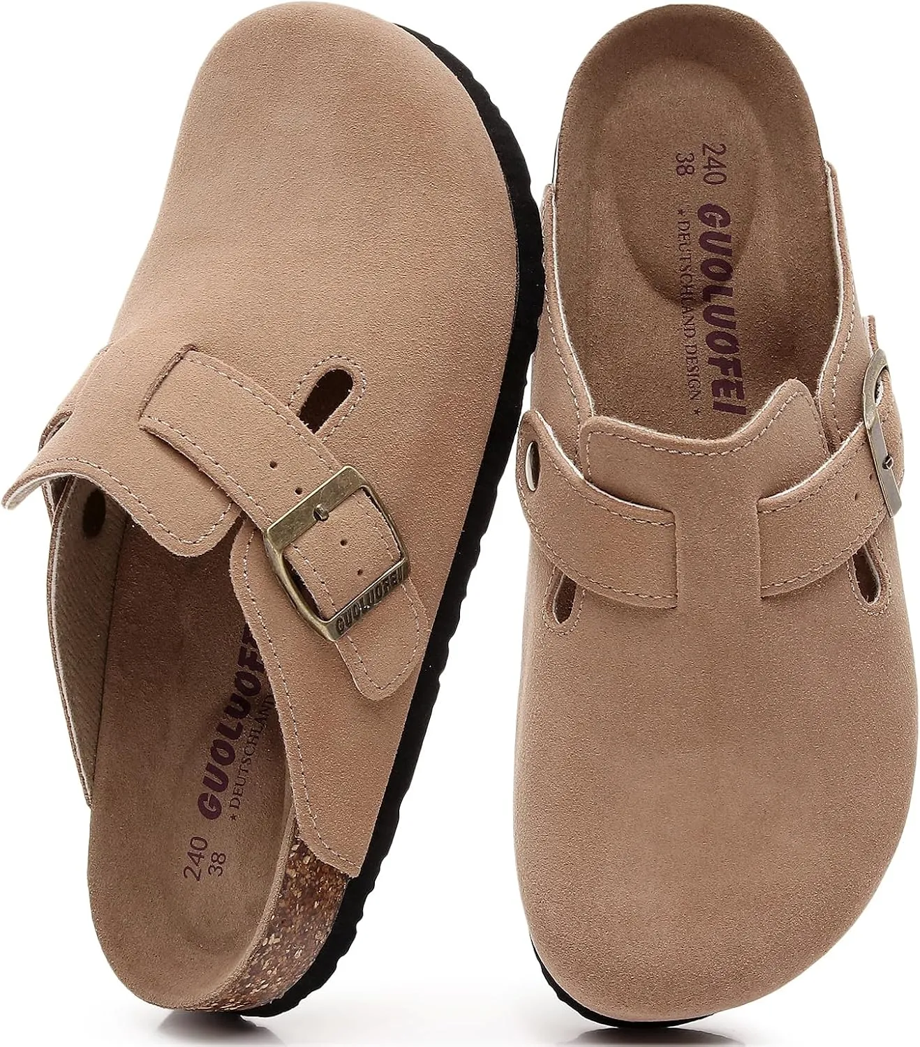 Clogs For Women, Womens Clogs And Mules House Slipers With Arch Support And Adjustable Buckle