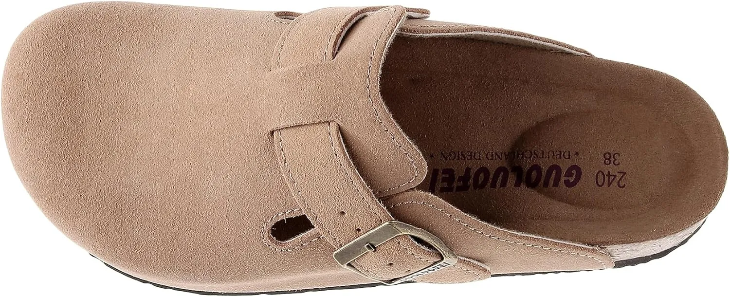 Clogs For Women, Womens Clogs And Mules House Slipers With Arch Support And Adjustable Buckle