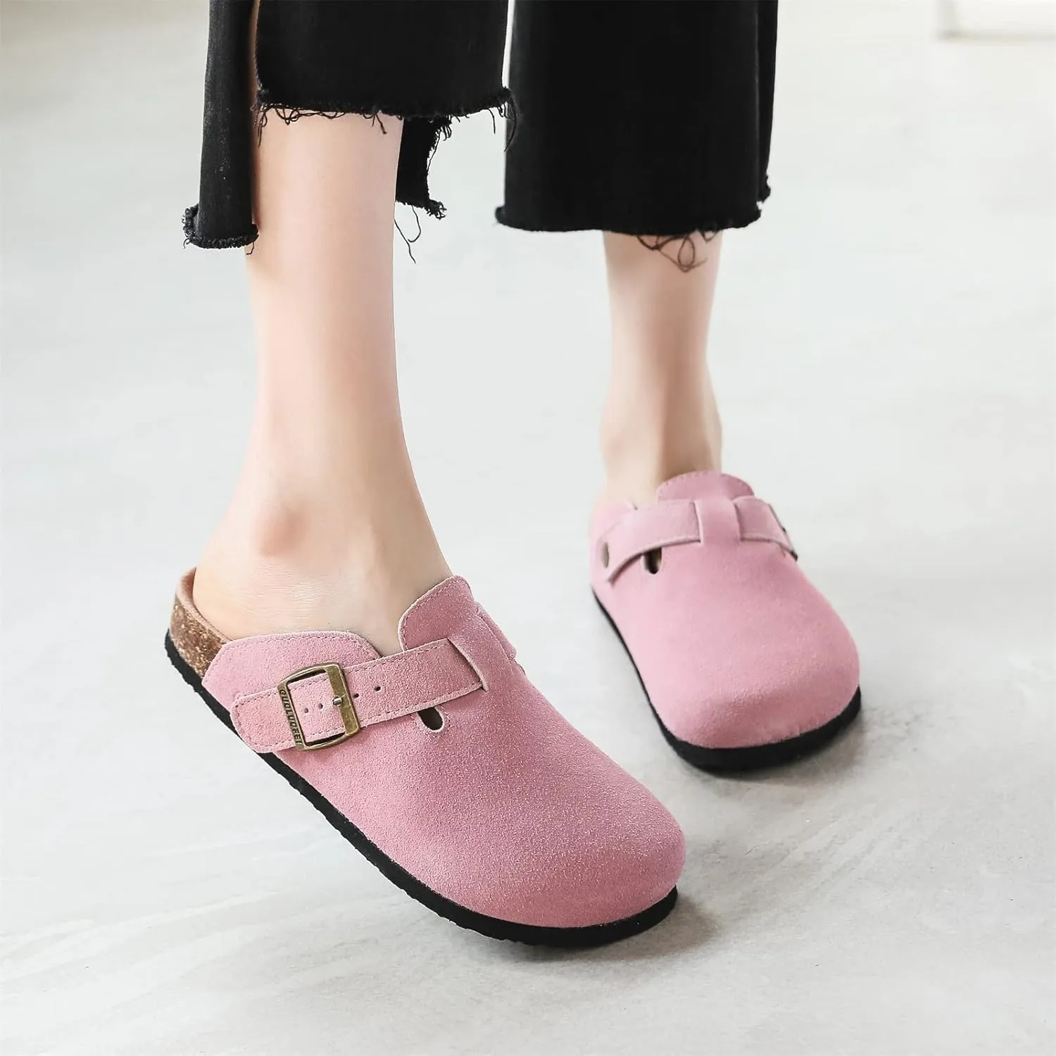 Clogs For Women, Womens Clogs And Mules House Slipers With Arch Support And Adjustable Buckle