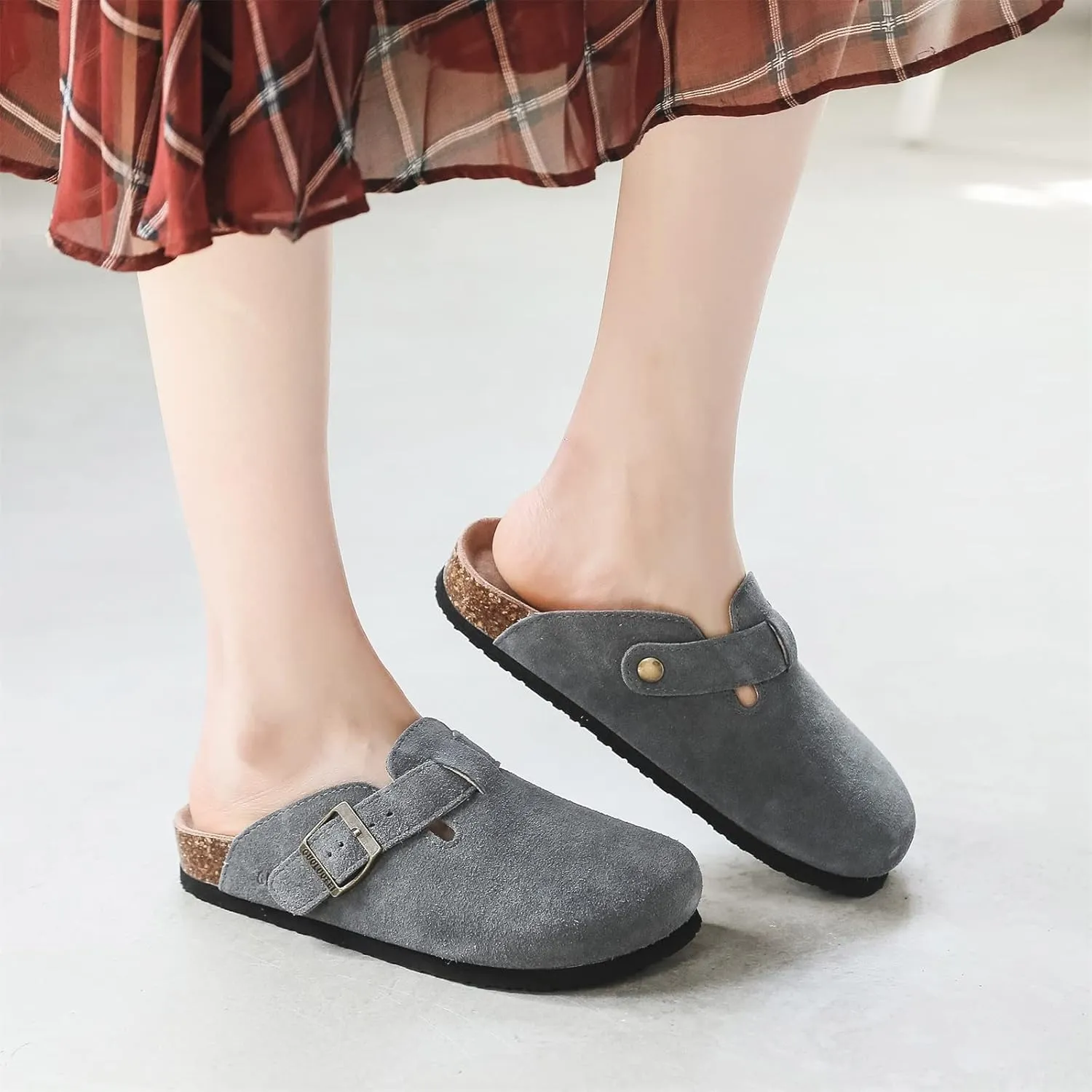 Clogs For Women, Womens Clogs And Mules House Slipers With Arch Support And Adjustable Buckle