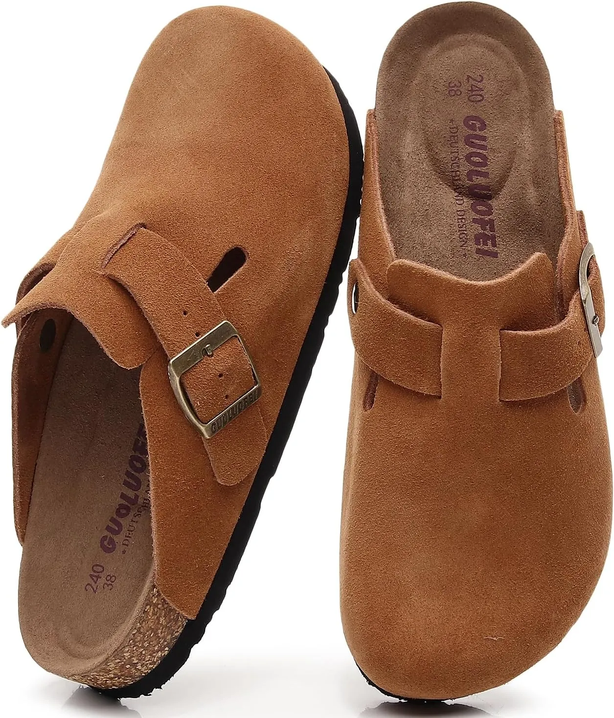 Clogs for Women, Womens Clogs- Mules House Slipers with Arch Support and Adjustable Buckle