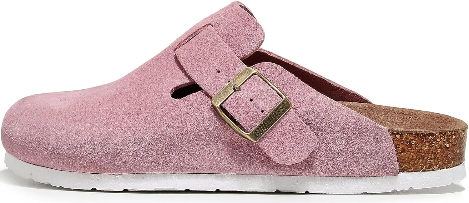 Clogs for Women, Womens Clogs- Mules House Slipers with Arch Support and Adjustable Buckle