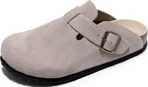 Clogs for Women, Womens Clogs- Mules House Slipers with Arch Support and Adjustable Buckle