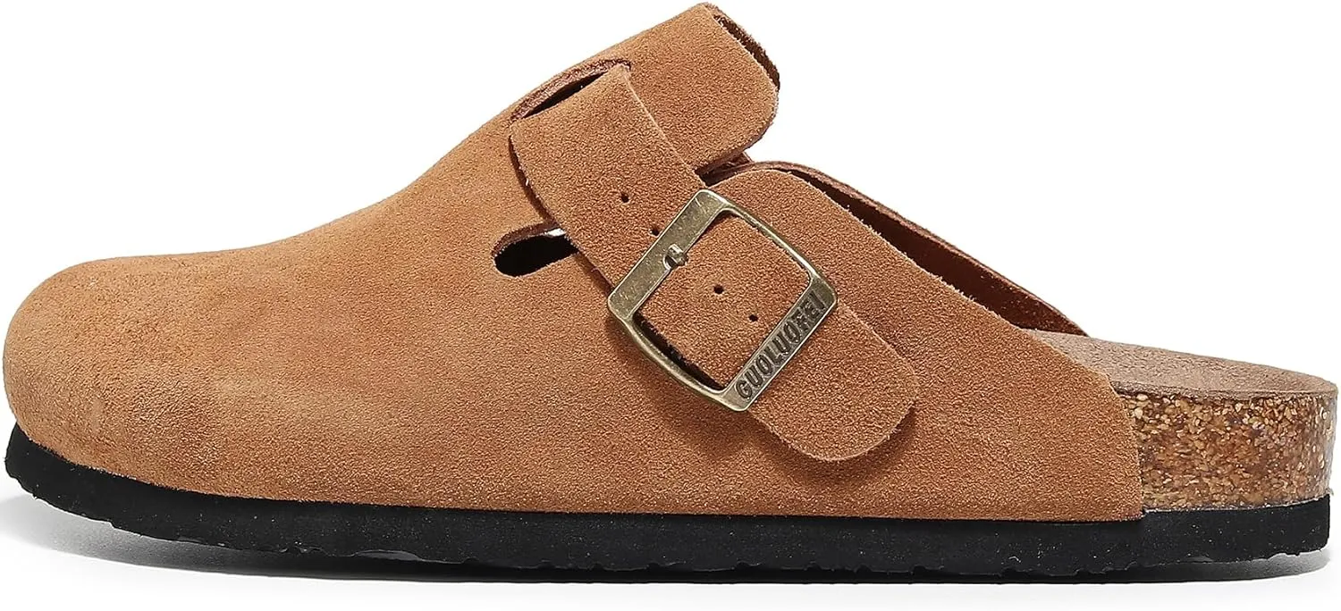 Clogs for Women, Womens Clogs- Mules House Slipers with Arch Support and Adjustable Buckle