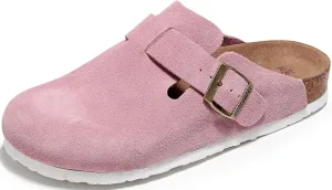 Clogs for Women, Womens Clogs- Mules House Slipers with Arch Support and Adjustable Buckle
