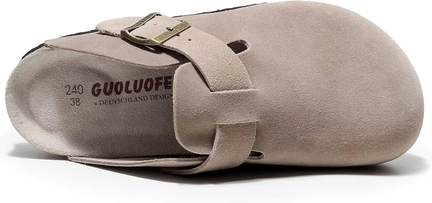 Clogs for Women, Womens Clogs- Mules House Slipers with Arch Support and Adjustable Buckle