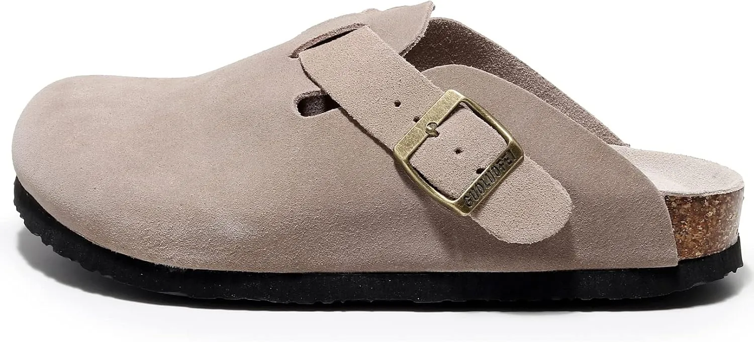 Clogs for Women, Womens Clogs- Mules House Slipers with Arch Support and Adjustable Buckle