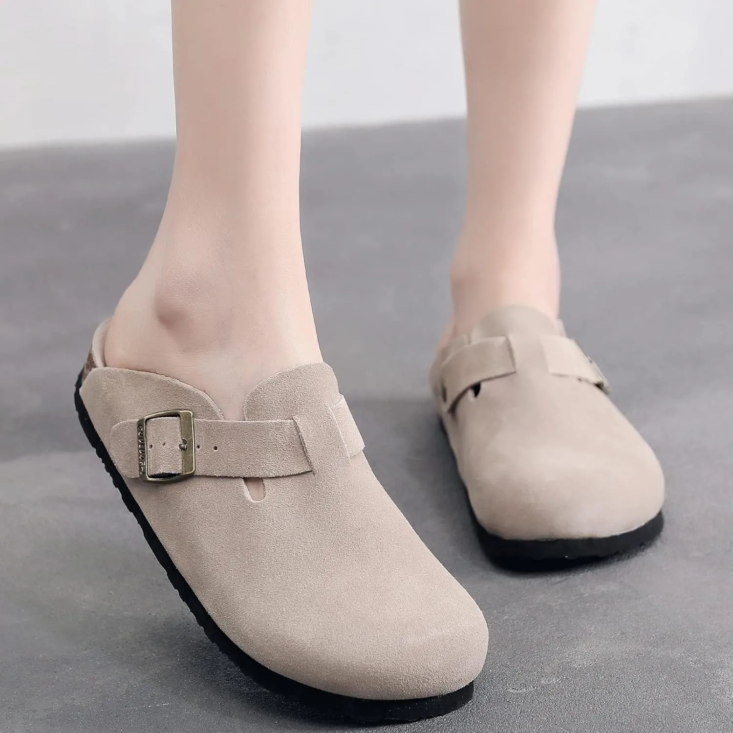 Clogs for Women, Womens Clogs- Mules House Slipers with Arch Support and Adjustable Buckle