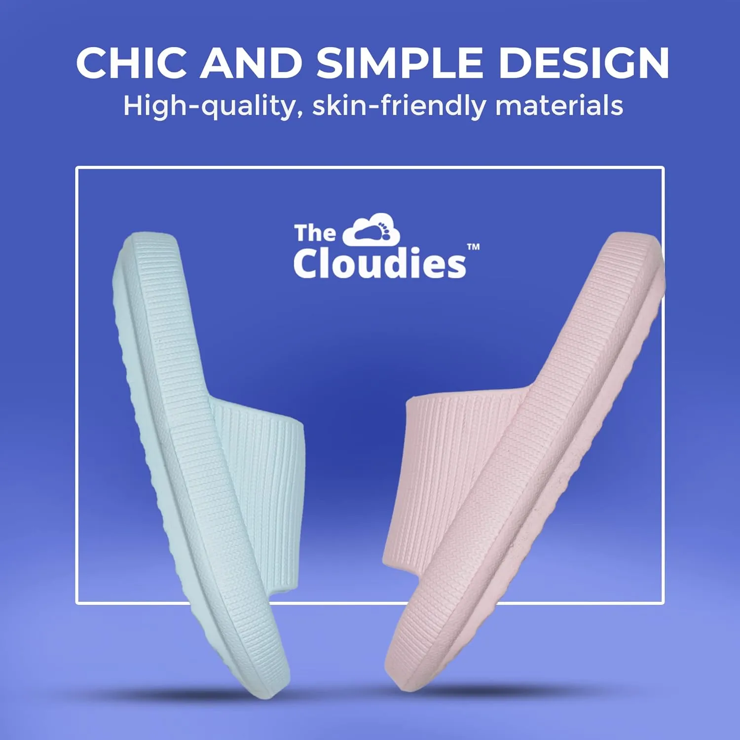 Cloud Slides For Women And Men - Comfy Non Slip Indoors Slippers For Shower Spa Pool College Outdoors Slides - Soft And Cozy Open Toe House Sandals Thick Soles