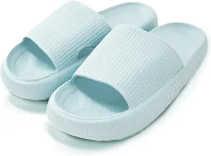 Cloud Slides For Women And Men - Comfy Non Slip Indoors Slippers For Shower Spa Pool College Outdoors Slides - Soft And Cozy Open Toe House Sandals Thick Soles