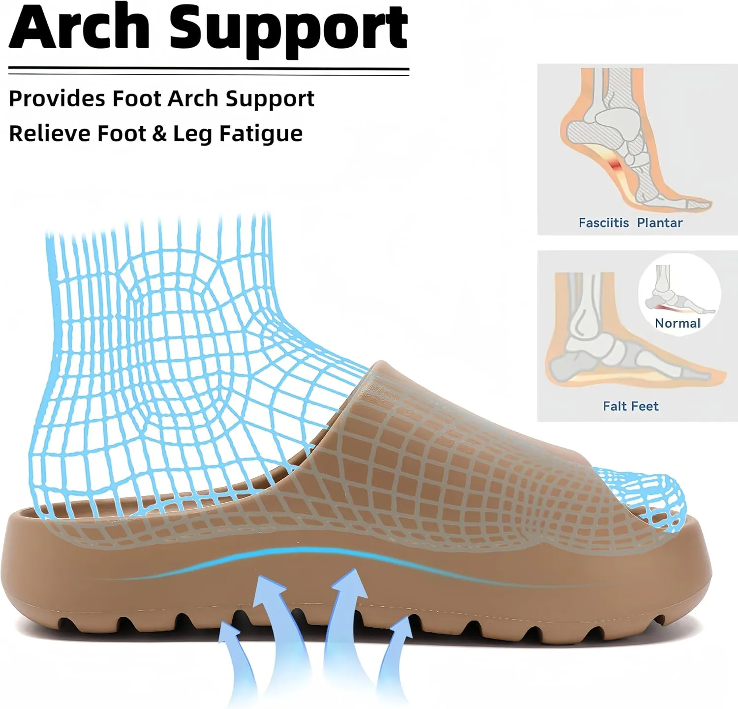 Cloud Slides for Women Men, Recovery Womens Pillow Slides,EVA Anti-Slip shower shoes,Thick Sole Open Toe Garden Shoes,men's sandals,mens slippers for Indoor and Outdoor Size