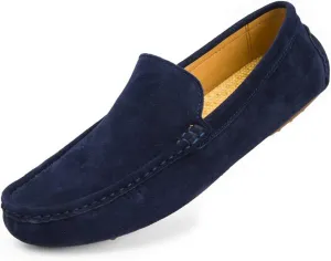 Comodish Men's Driving Loafers Solid Color Penny Boat Moccasins Breathable Insole Soft Sole Formal Oxford