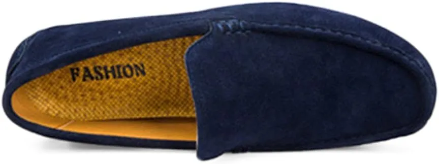 Comodish Men's Driving Loafers Solid Color Penny Boat Moccasins Breathable Insole Soft Sole Formal Oxford