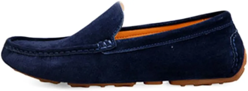 Comodish Men's Driving Loafers Solid Color Penny Boat Moccasins Breathable Insole Soft Sole Formal Oxford