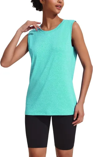 COOrun Women's Sleeveless Athletic Shirts Lightweight Sports Shirt Quick Dry Yoga Tank Tops Muscle Tank