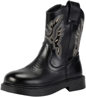 Cowboy Boots for Girls Women Western Boots Retro Mid Calf Boots Rodeo Outfit