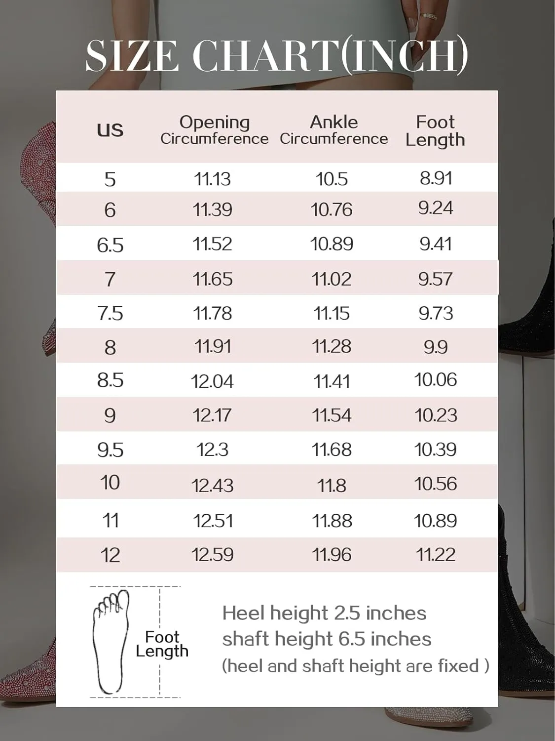 Cowgirl Ankle Boots Cowboy Boots for Women Western Booties Rhinestone Chunky Heel Fashion Comfortable Side Zipper