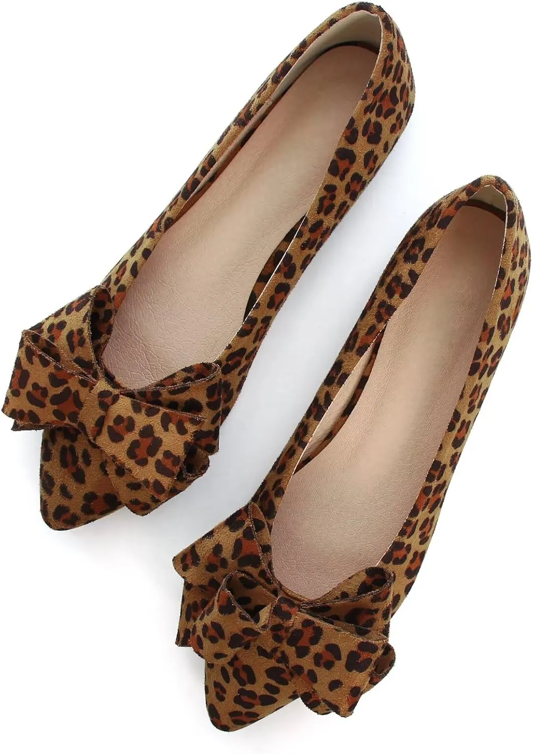 Dear Time Women's Casual Flats Bowknot Pointed Toe Ballet Flats Dressy Bridal Shoes Slip Ons Loafers for Women Comfortable Shoes
