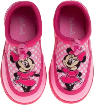 Disney Minnie Mouse Water Shoes - Pool Aqua Socks for Kids- Sandals Princess Bungee Waterproof Beach Slides Sport Character Summer Slip-on Quick Dry (Toddler/Little Kid)