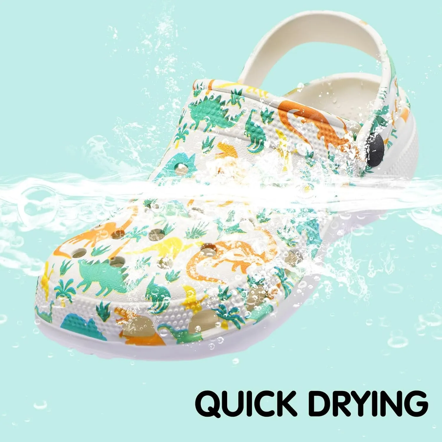 Dodow Kids Girls Clogs Garden Sandals Boys Classic Closed Toe Shoes Slides Toddler Slip on Water Shower Beach Pool Slippers
