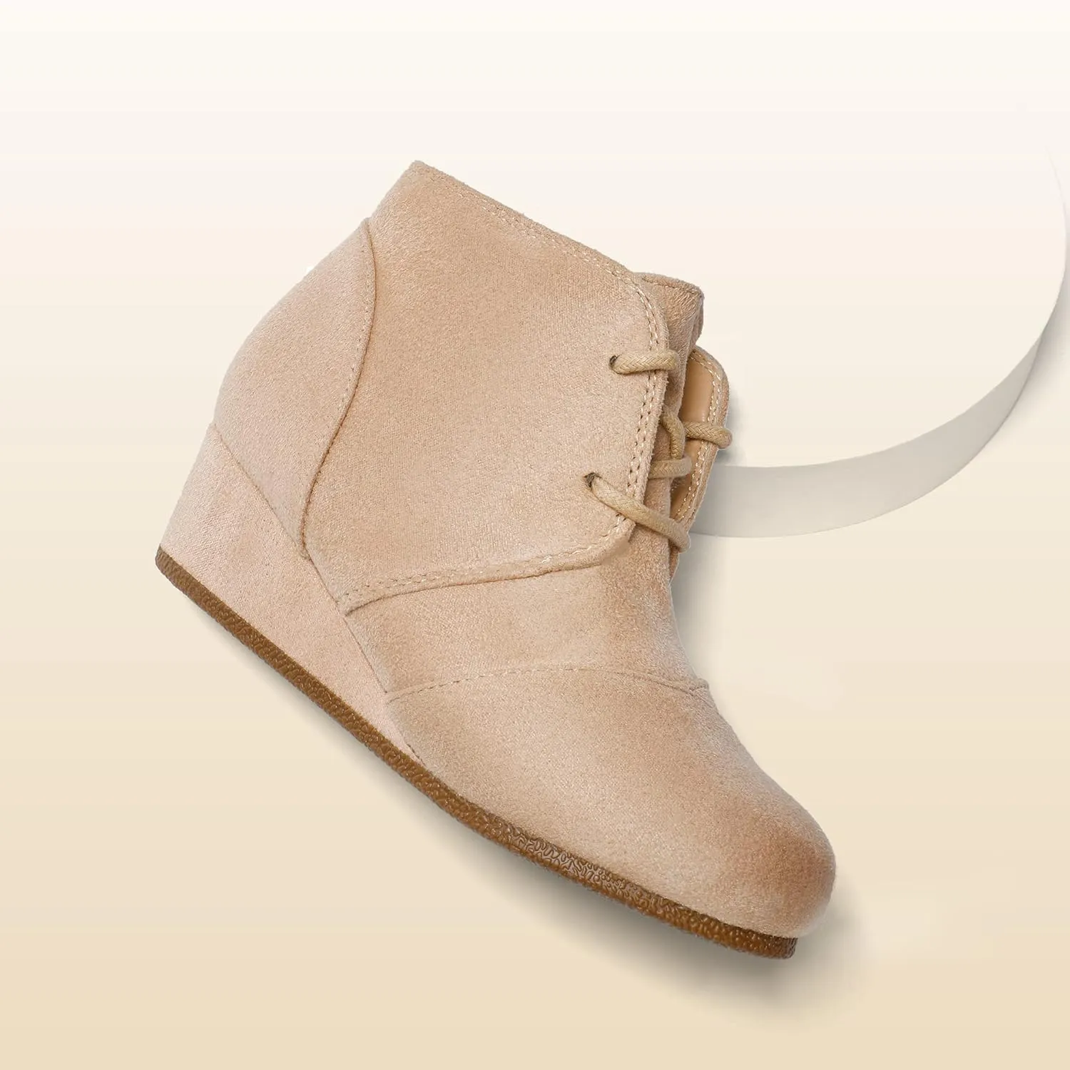 DREAM PAIRS Girls Low Wedge Heel Booties Side Zipper Ankle Boots Toddler/Little Kid/Big Kid