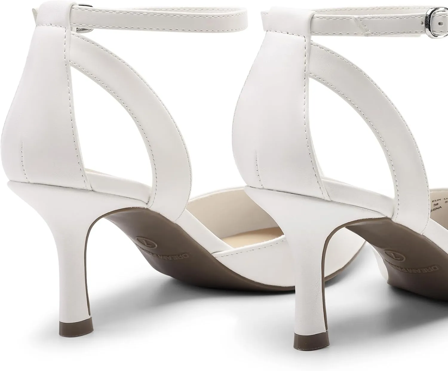 DREAM PAIRS Pointed Closed Toe Kitten Heels Stiletto Ankle Strap Women's Pumps Shoes for Women Wedding Party Dress Sandals