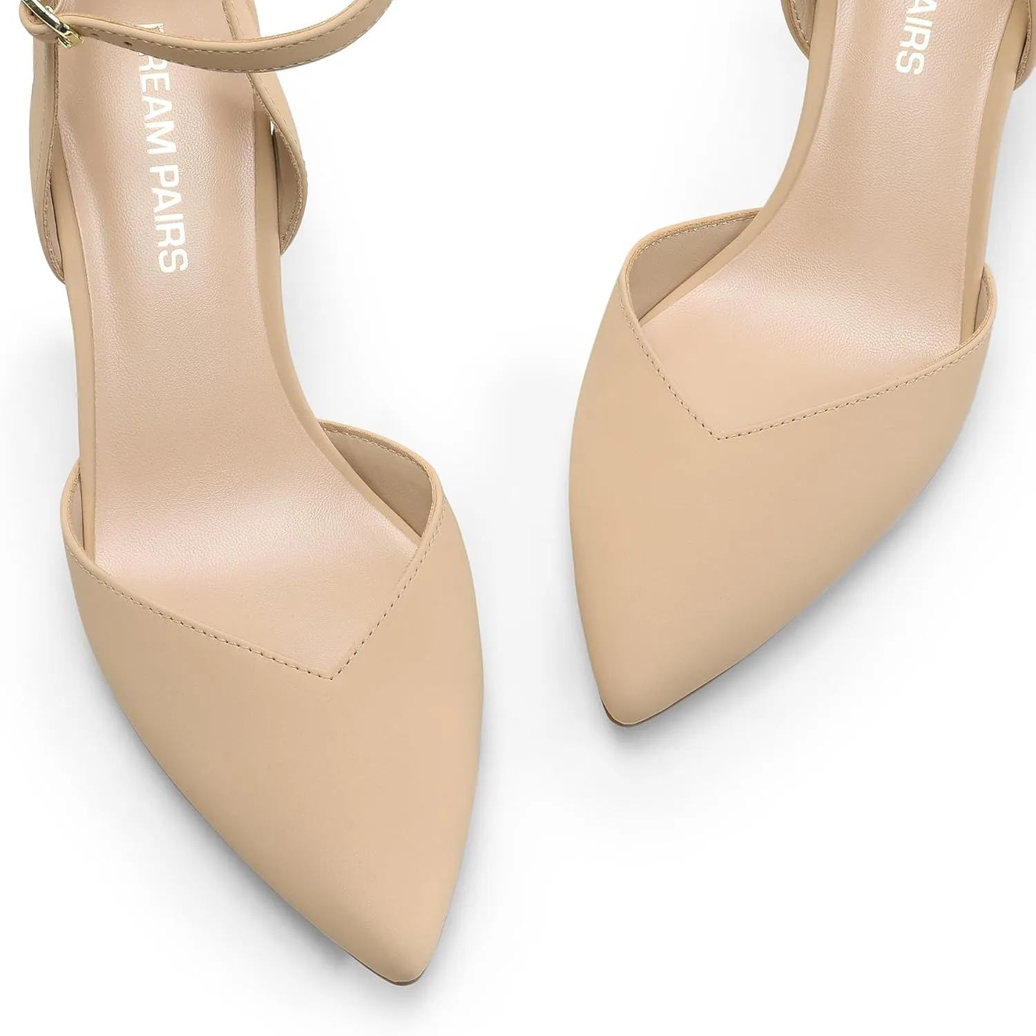 DREAM PAIRS Pointed Closed Toe Kitten Heels Stiletto Ankle Strap Women's Pumps Shoes for Women Wedding Party Dress Sandals