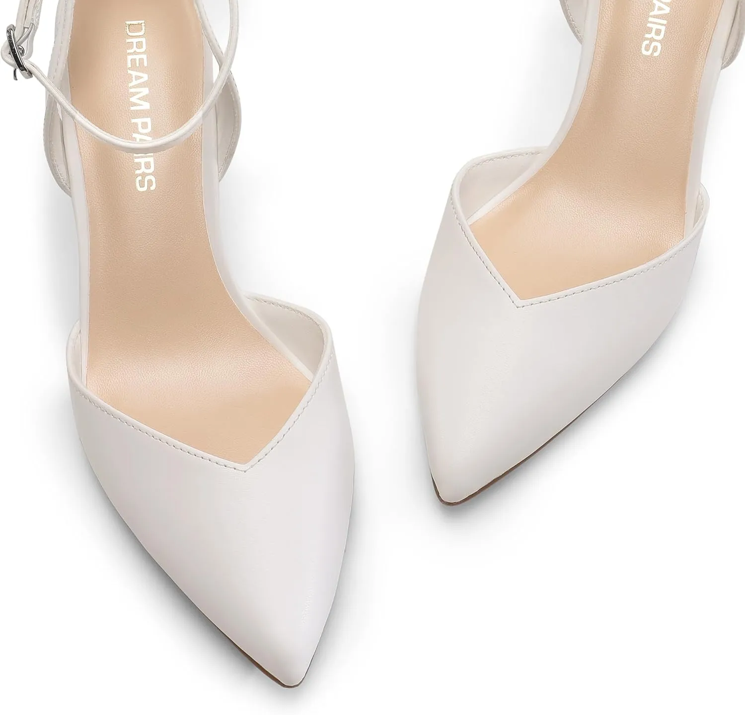 DREAM PAIRS Pointed Closed Toe Kitten Heels Stiletto Ankle Strap Women's Pumps Shoes for Women Wedding Party Dress Sandals
