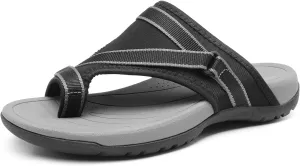 DREAM PAIRS Women's Athletic Sport Walking Slide Sandals Split-toe Beach Comfort Hiking Casual Outdoor Water Slip On Summer Shoes