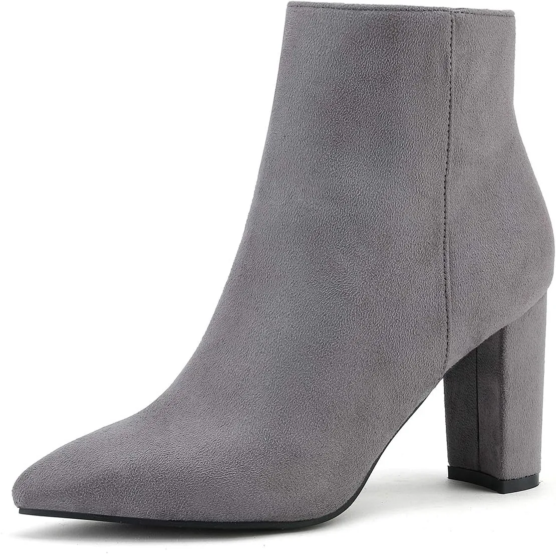 DREAM PAIRS Women's Chunky Heel Ankle Booties Pointed Toe Short Boots