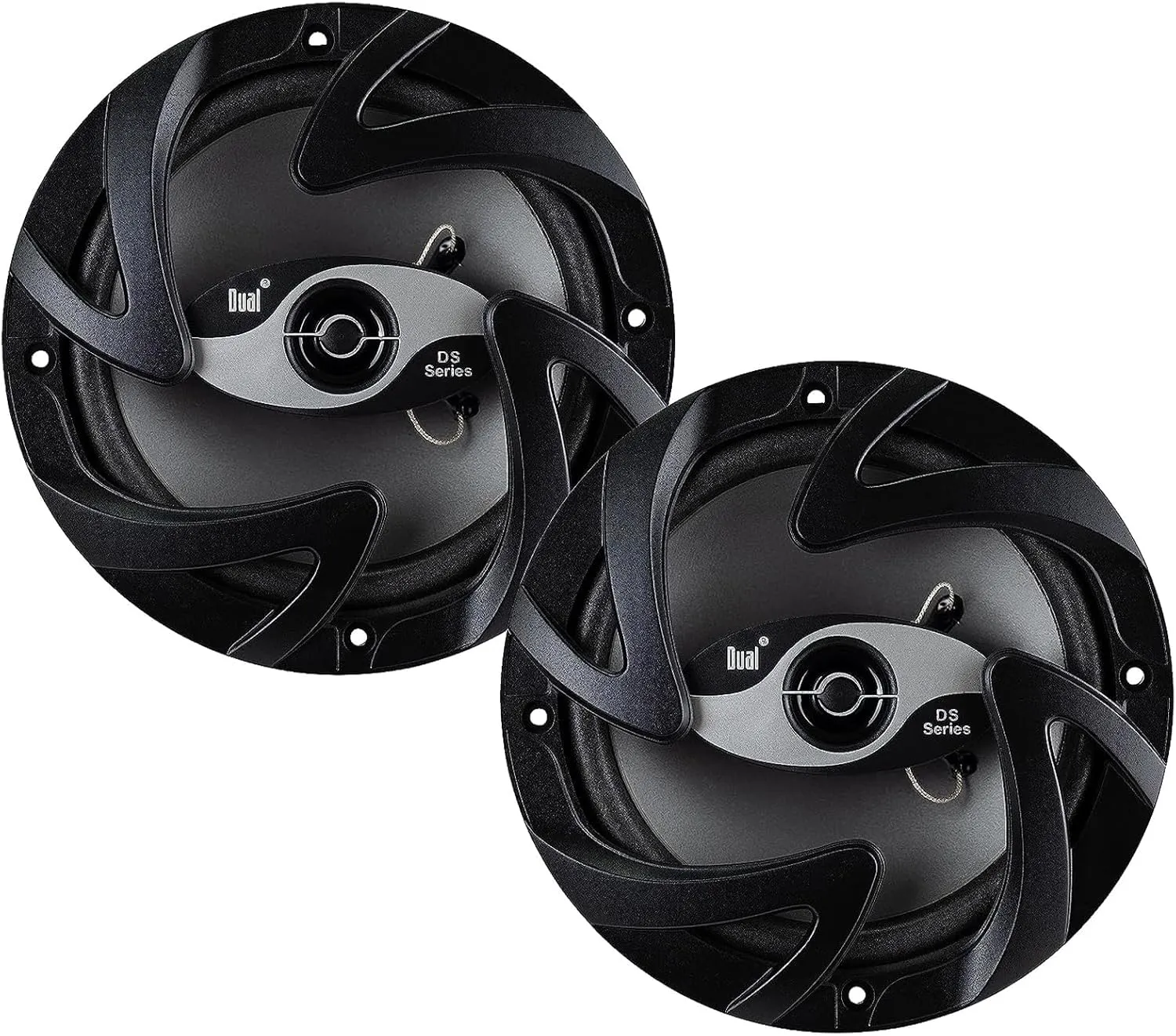 Dual Electronics DS652 2-Way 6 ½ inch Car Speakers with 100 Watt Peak Power & 1 inch Mylar Balanced Dome Tweeter