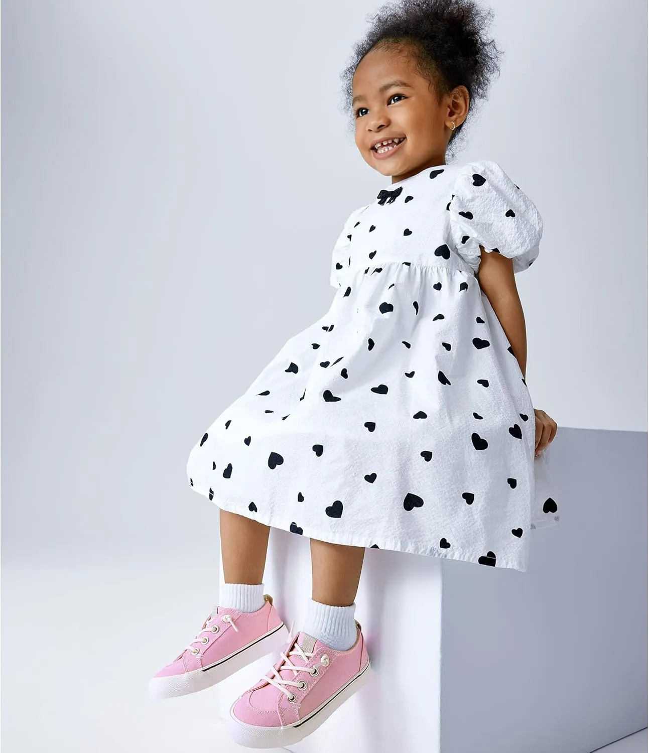 EasyStar Girls and Boys Slip-On Elastic Lace Shoes Sneaker for Toddler Little Kid