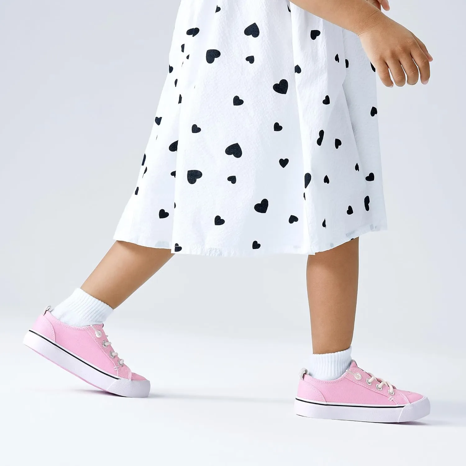 EasyStar Girls and Boys Slip-On Elastic Lace Shoes Sneaker for Toddler Little Kid