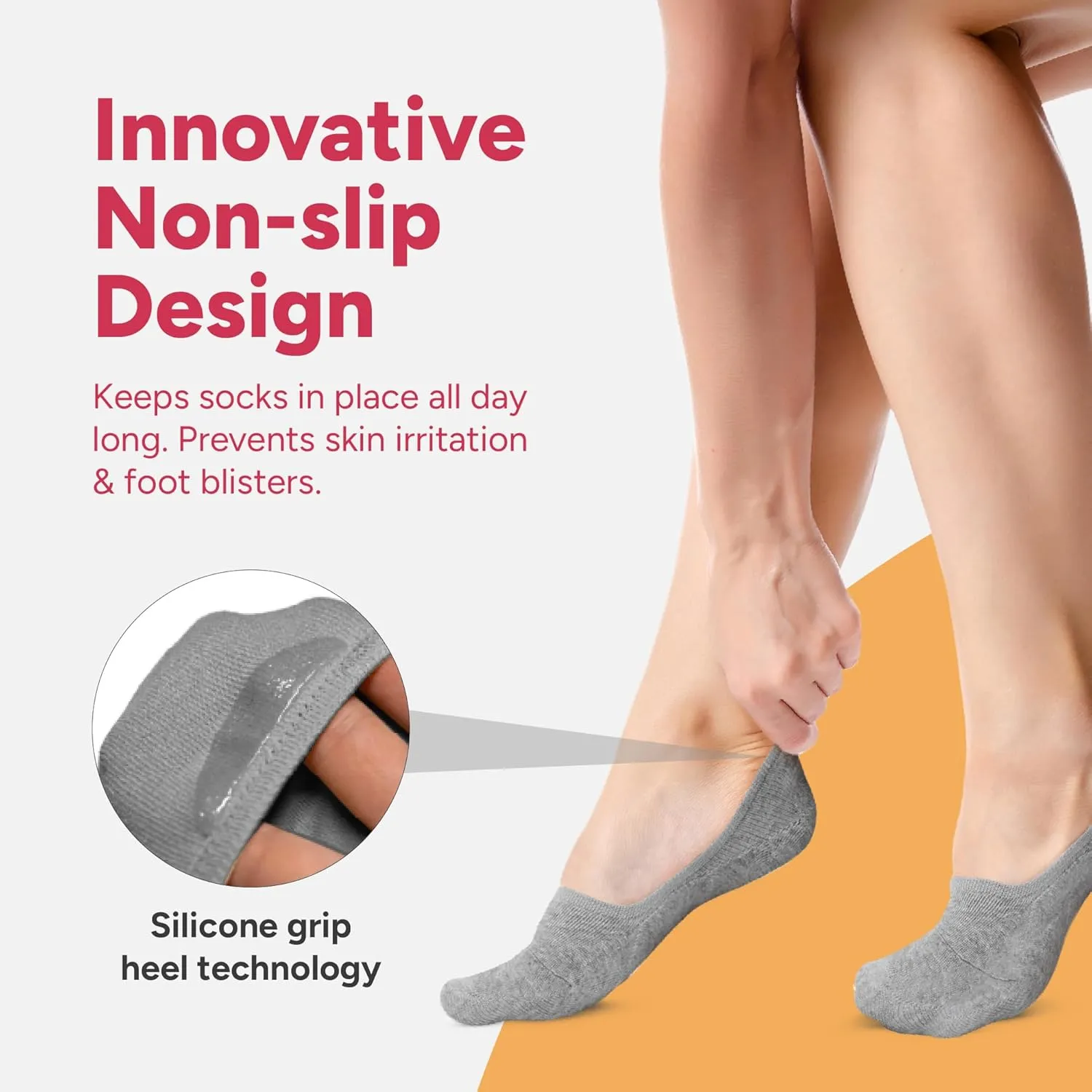 Eedor No Show Socks Womens Invisible Liner, Non Slip & Low Cut, Casual & Formal Wear, Soft & Stretchable