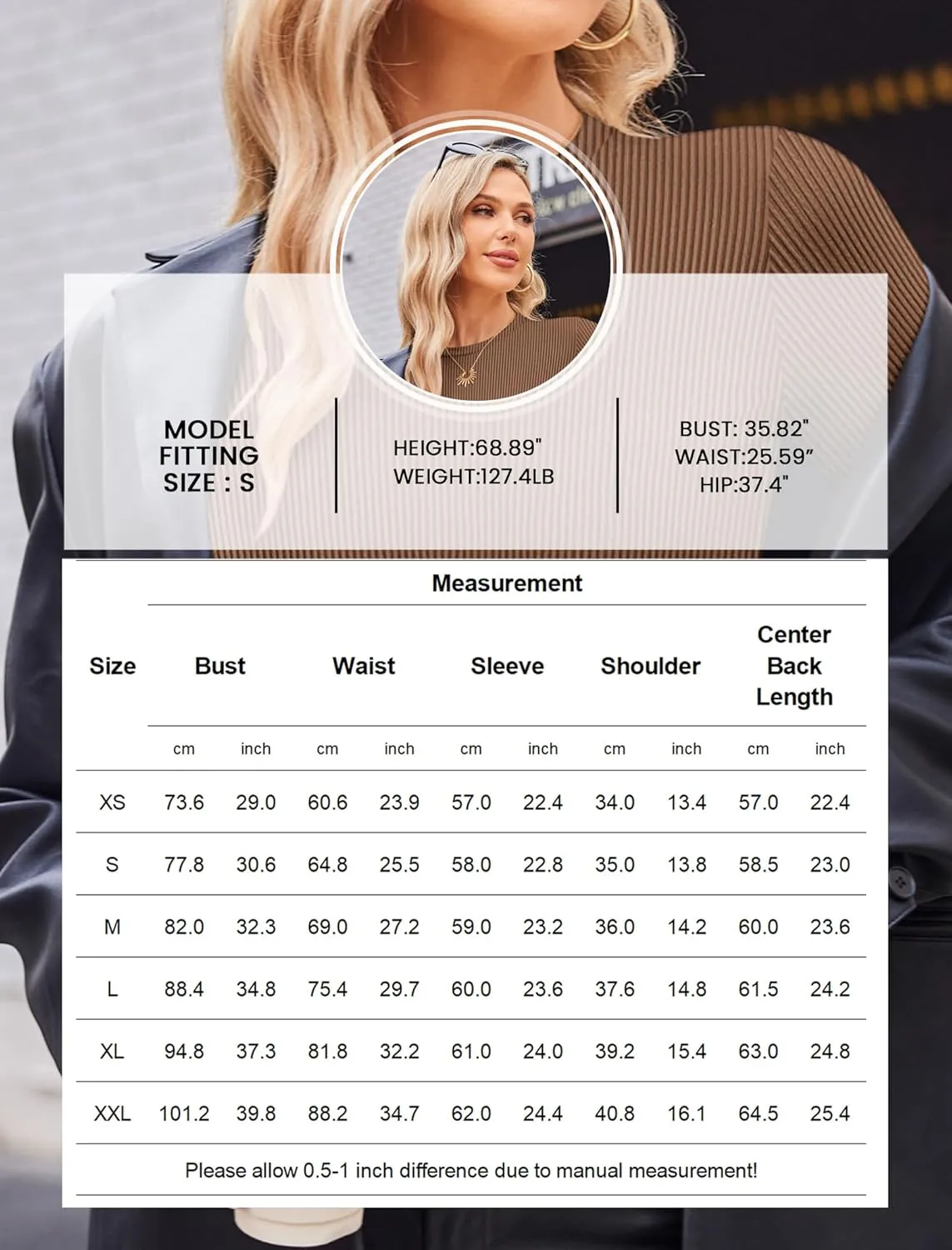Ekouaer Women's Long Sleeve Shirts 3 Packs Crew Neck Stretchy Fitted Tops Ribbed Base Layer Soft Thermal Undershirts Tee