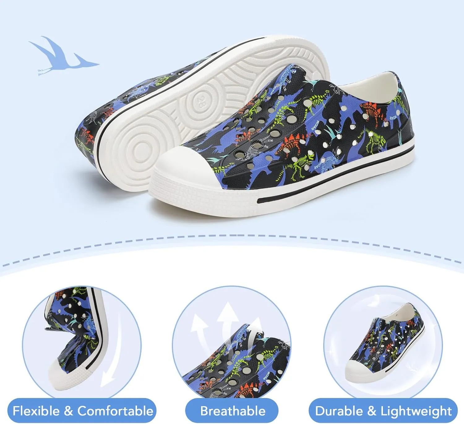 EUXTERPA Toddler Water Shoes for Kids Boys Girls Summer Lightweight Slip On Sandals Children Breathable Quick Dry Pool Beach Sneakers