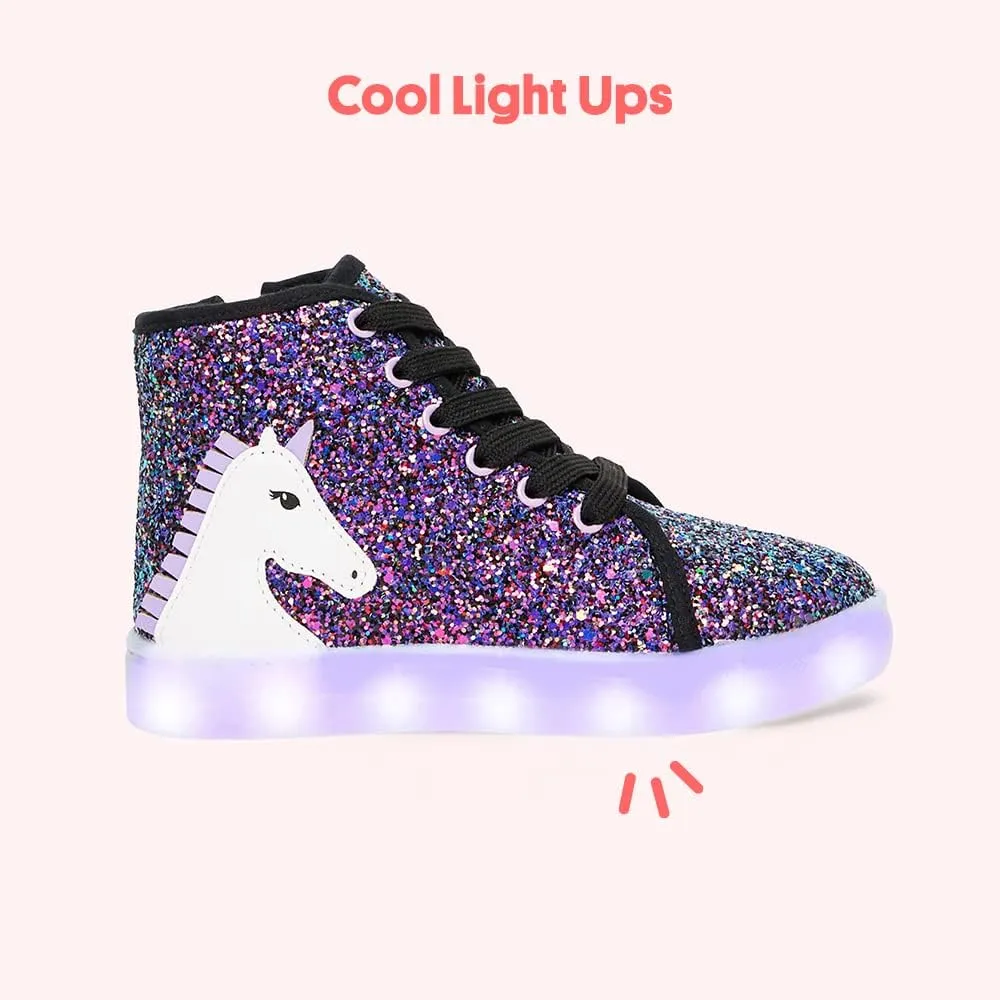 FabKids Kids Boys Girls Sneakers High Top Lace Up Shoes for Toddler Little Kid Big Kid