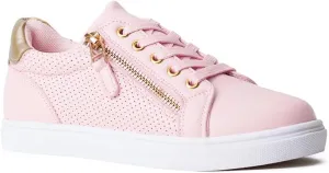FabKids Kids Sneakers Boys Girls White Shoes Low Top Lace Up Footwear for Toddler Little Kid Big Kid
