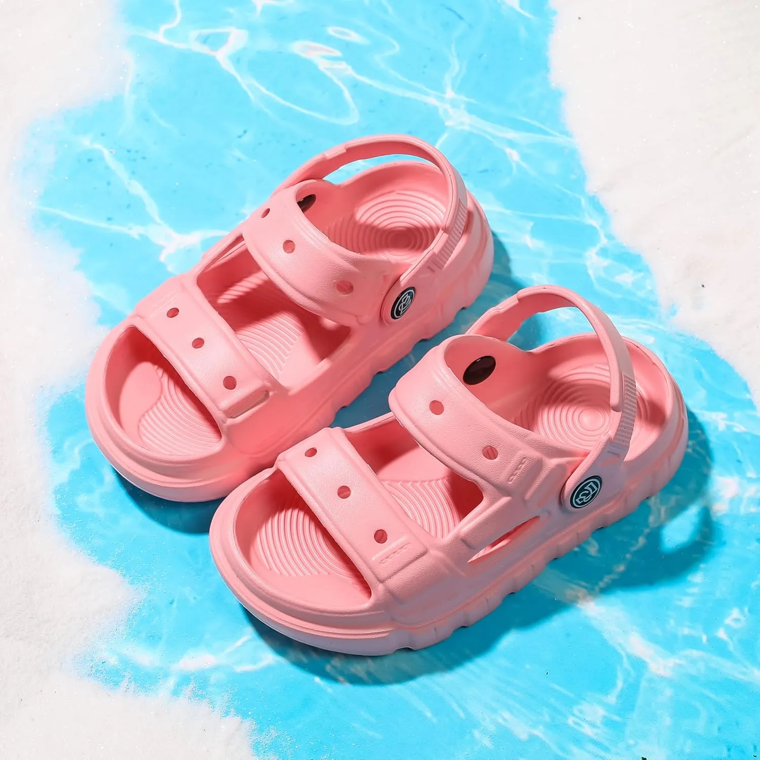 Femizee Kids 2-in-1 Sandals and Slides for Boys & Girls Lightweight Waterproof Slip-On Sandals Summer Water Shoes for Beach Pool Garden Play