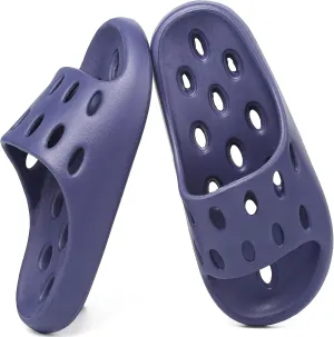 FINLEOO Mens Shower Shoes Wide With Holes Mens Shower Sandals Dry Quickly Non Slip Indoor Slippers Bedroom Pool Spa College Dorm