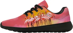Flamingo Sneakers for Women Men Girl,3D Print Personalized Sunset Flamingo Tennis Walking Sneakers Gifts for Birthday,US Size 13 Women/11 Men Rose