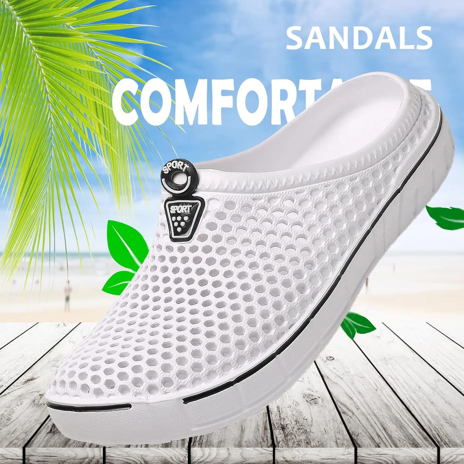 FLIOZY Women's Garden Clogs Shoes Men's Beach Water Shoes Slippers Sandals Breathable Casual Lightweight Outdoor Walking Shoes Unisex