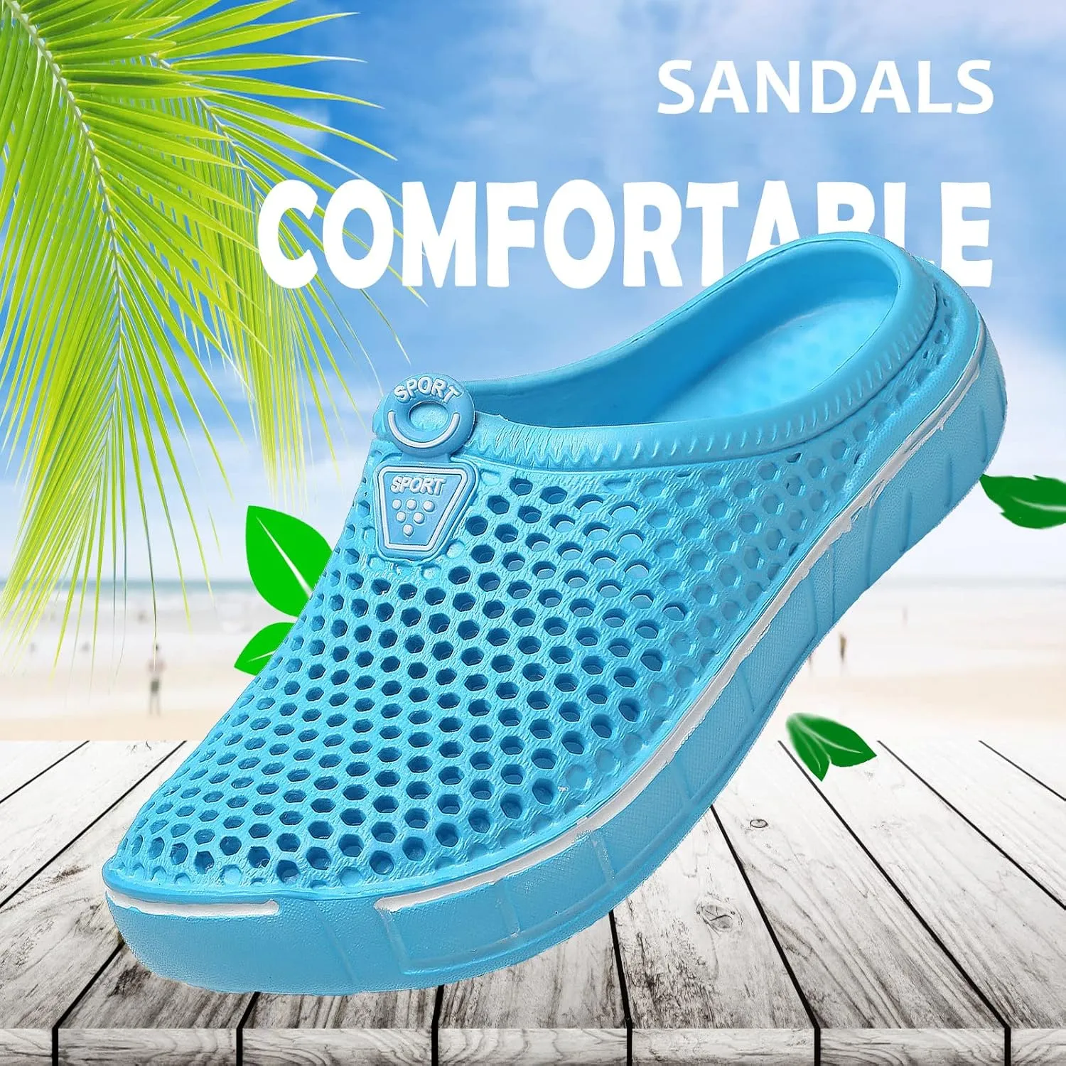 FLIOZY Women's Garden Clogs Shoes Men's Beach Water Shoes Slippers Sandals Breathable Casual Lightweight Outdoor Walking Shoes Unisex