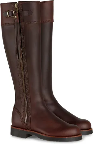 FOWT Women Cowboy Knee High Boots Low Chunky Heel Fringed Knee Boots Round Toe Side Zipper Buckle Boots, Tassel Western Riding Boots Casual or Dress up, Size 4-16