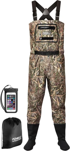 Foxelli Breathable Waders – Fly Fishing Stockingfoot Waders for Men and Women
