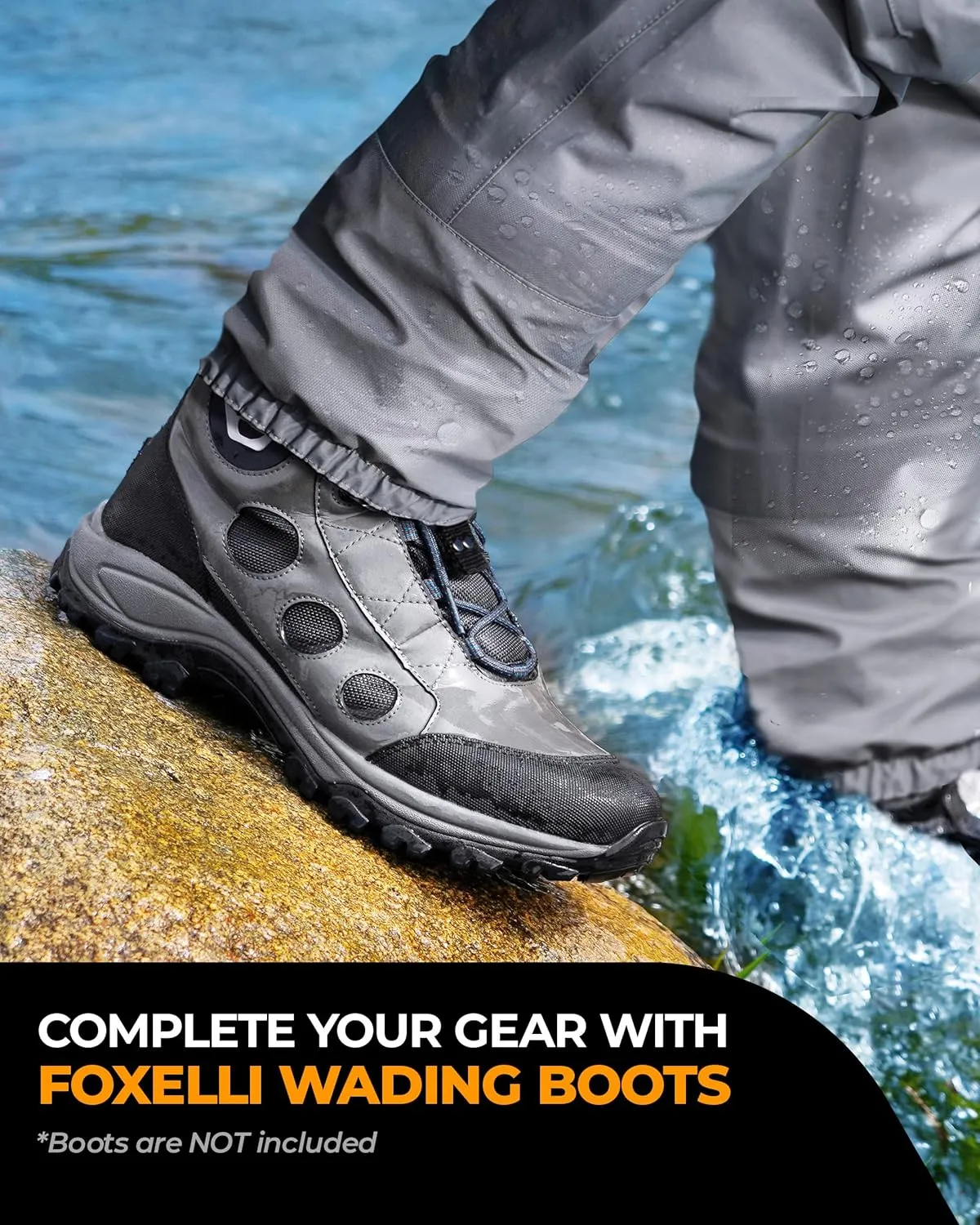 Foxelli Breathable Waders – Fly Fishing Stockingfoot Waders for Men and Women