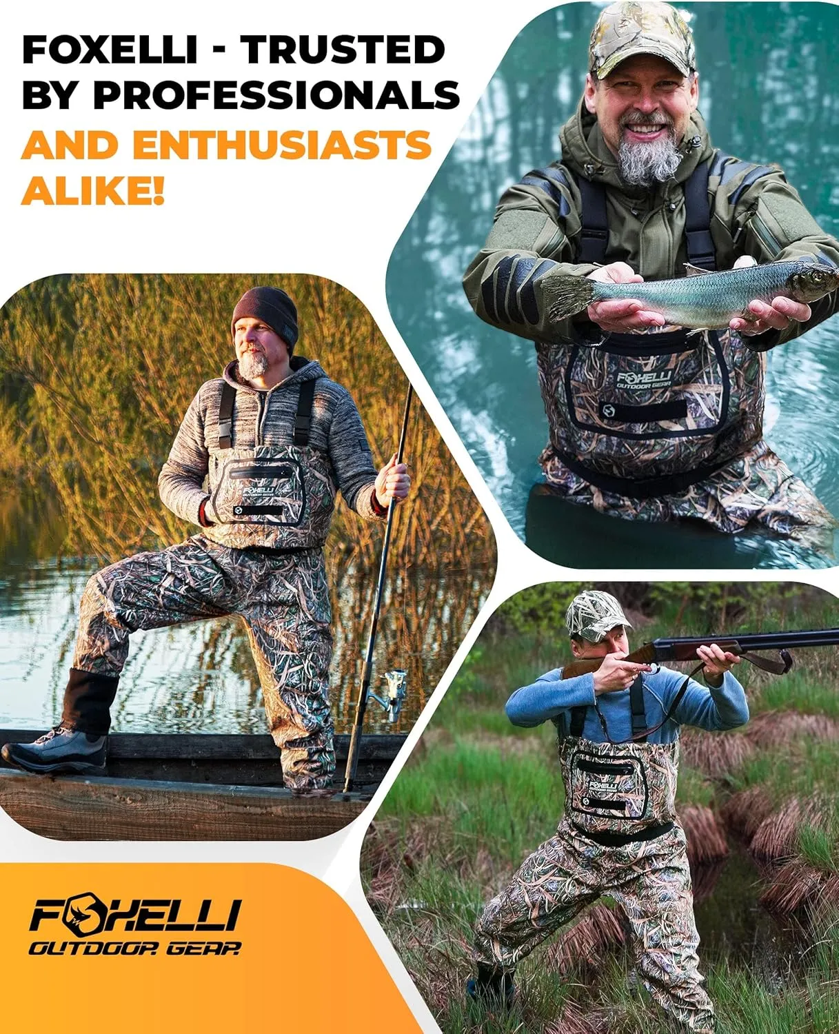 Foxelli Breathable Waders – Fly Fishing Stockingfoot Waders for Men and Women