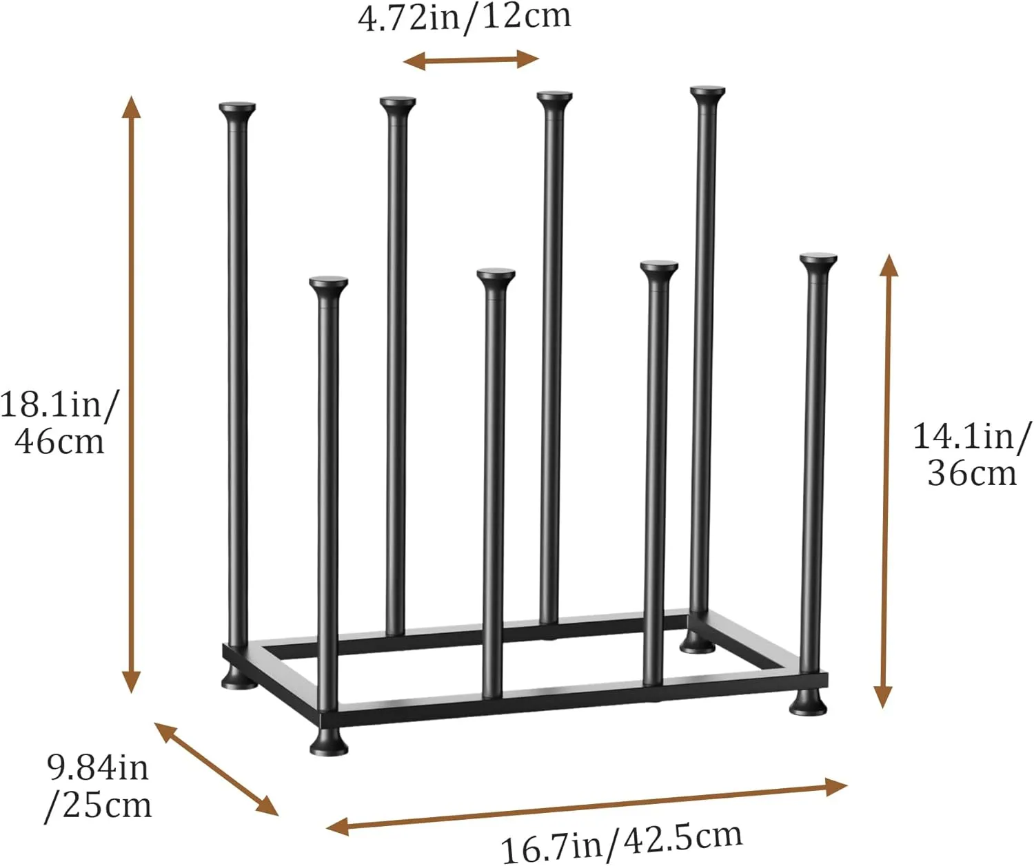 Freestanding Boot Rack Organizer Tall Boots - Vertical Shoe Storage Organizer for 4 Pairs, Prevents Creases & Sagging, Space-Saving Design for Entryways, Closets, Bedroom, Patio Outdoor, Hallway