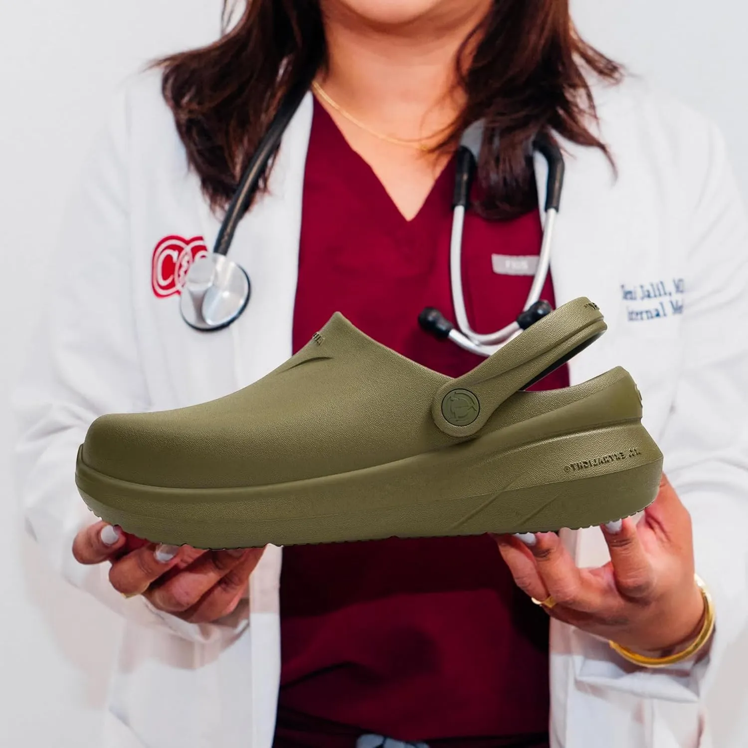 Frontline Pro 3 Slip-On Clogs - Arch Support, Non Slip Footwear, Lightweight Slides, Medical Nursing Shoes, Work Mules, Slippers, Adult Unisex Sizing